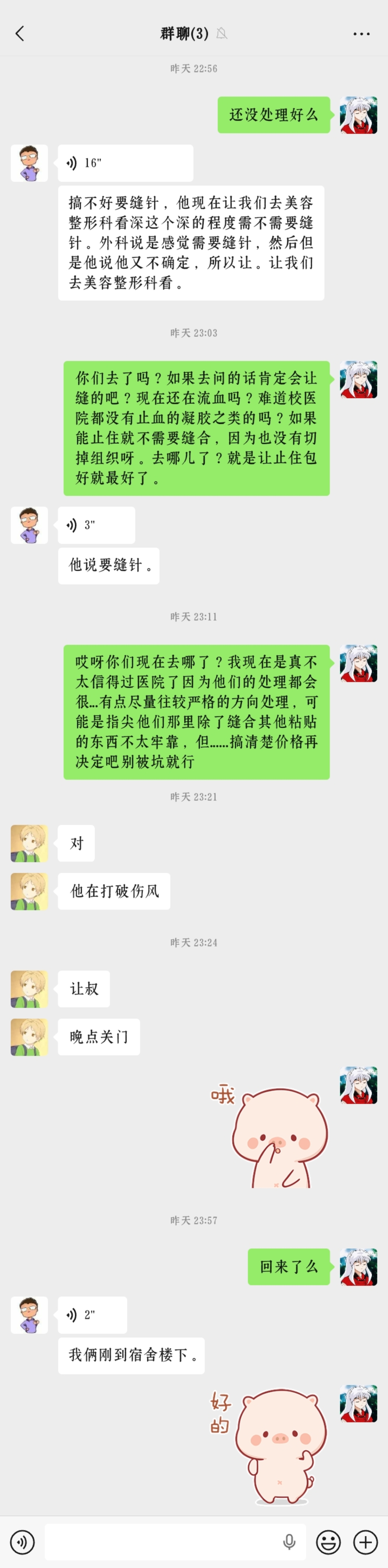 是日聊天记录截图